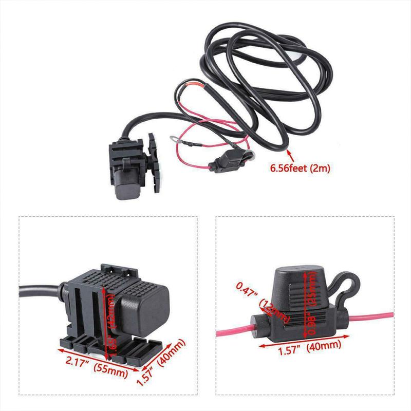 1 Set Motorcycle SAE To USB Charger Adapter 12-24v Mobile Phone Quick Interface Charging Converter