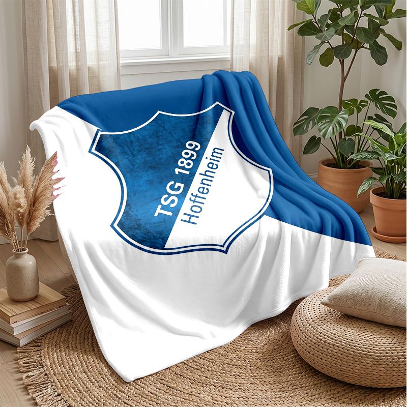 TSG Hoffenheim FC Weiche Flanell-Fleece-Decke Leicht Gemütlich Warm Überwurfdecke für Sofa Bett Heimdekoration
