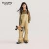 Tao Town Girls' Breathable All-Cotton Overalls - Fashionable & Loose Fit for Middle School Students, Ideal for Spring & Autumn.