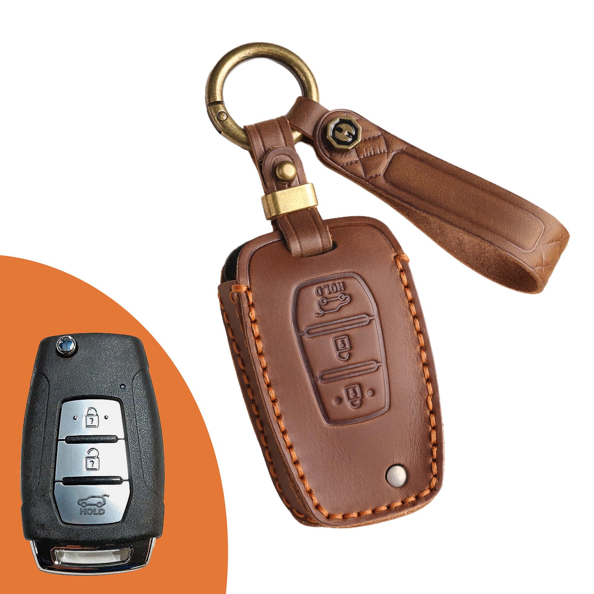 

Защитный чехол для ключа из натуральной кожи для автомобилей Ssangyong