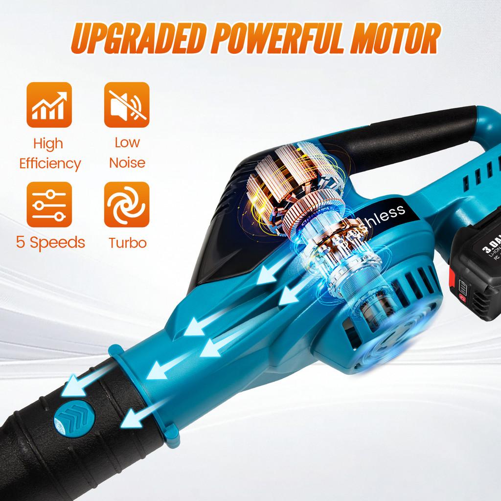 5500W Leaves Snow Dust Cleaning Power Tool High Power Brushless Electric Air Blower Cordless Portable Snow Leaf Blower