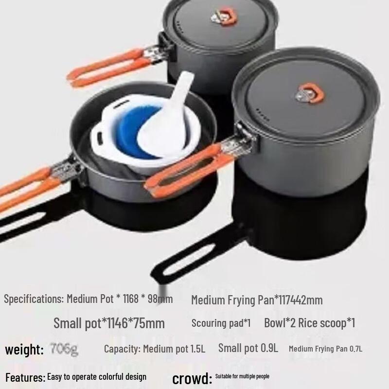 

Zhichu Outdoor Portable Camping Cookware Set