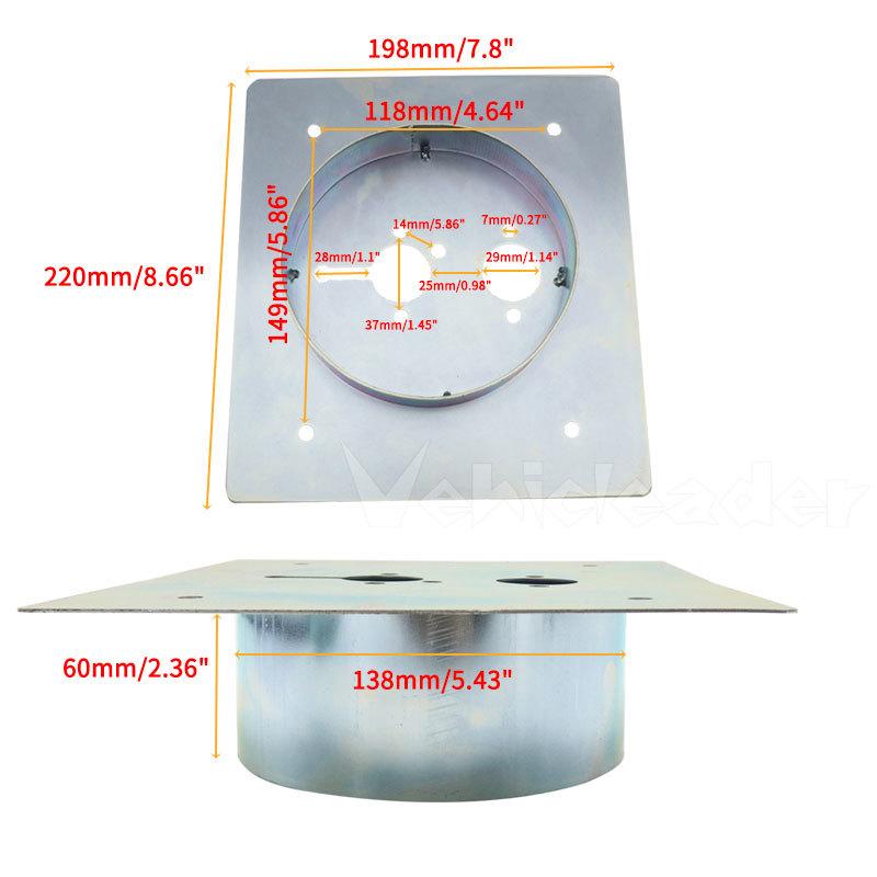 30/40/60mm Air Diesel Heater Upgraded Base Mounting Bracket Floor Plate For Eberspacher Webasto Car Truck VAN Camper Silver