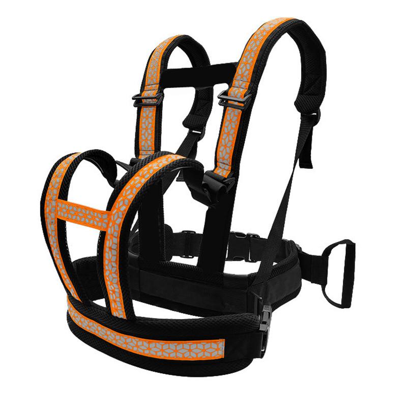 Breathable Children'S Motorcycle Seat Belt Adjustable Strap Two Handles Kids Safety Seat Harness Anti Lost Reflective Strap