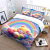 "Rainbow Teddy Bear Gift Set" Multiple sizes kid's and adults' bedroom Exquisite 3PC bedding set, gift