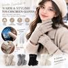 Windproof Women Winter Gloves Velvet Lined Warm Gloves Imitation Cashmere Gloves  for Winter Use