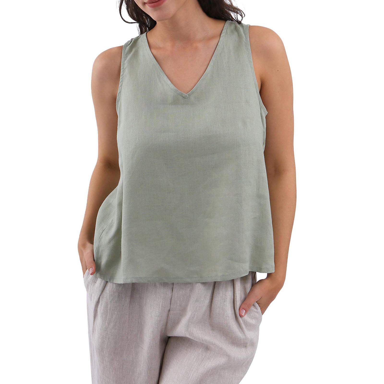 

Женский модный повседневный жилет без рукавов с бантом, однотонный хлопковый топ M