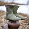 Spring and Autumn Pointed Head Medieval Men's Leather Lace-Up Martin Boots Flat Large Size Men's Shoes