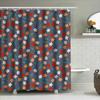 Colorful Floral Shower Curtain Modern Decor For Bathrooms Blue Orange Pattern Waterproof Fabric With Rings Perfect Gift Idea