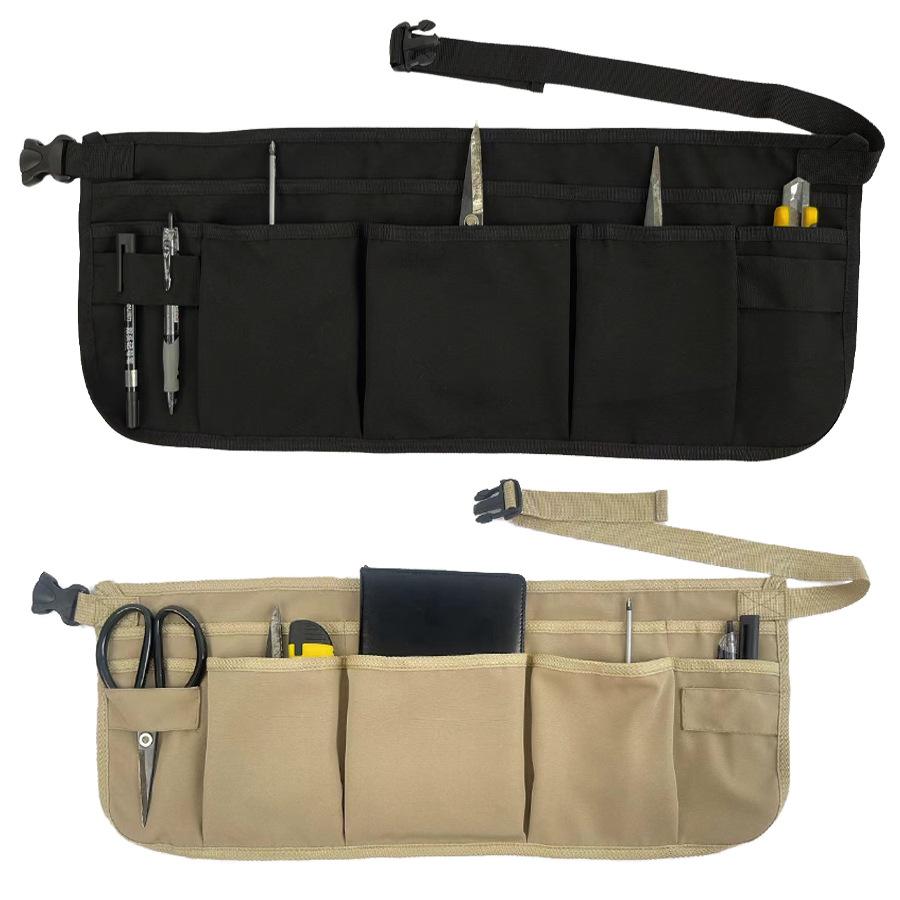 Tool Apron With 12 Pockets Waterproof Adjustable Utility Waist Apron For Builders Carpenters Heavy Duty Work Apron Perfect For Tools And Accessories