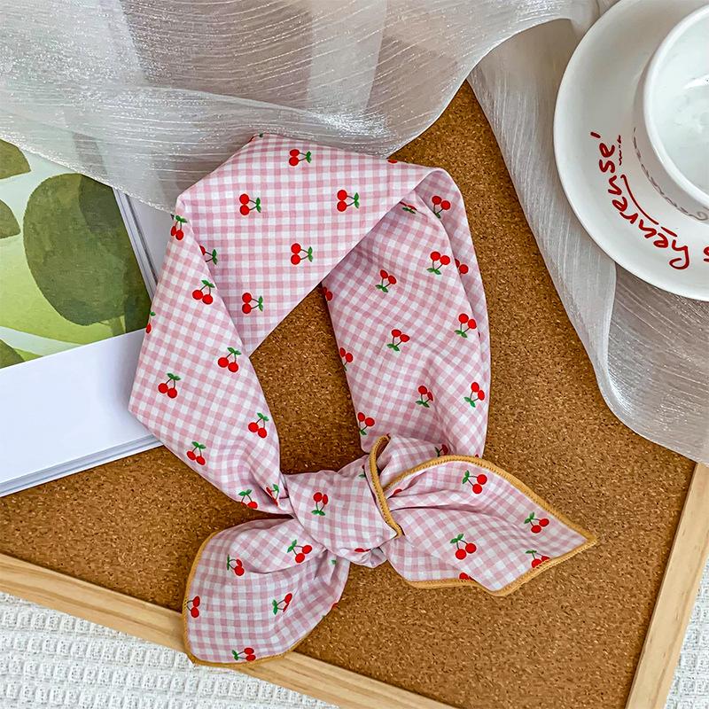 58 cotton and linen square scarf headscarf autumn versatile small floral women's thin small fresh decorative silk scarf