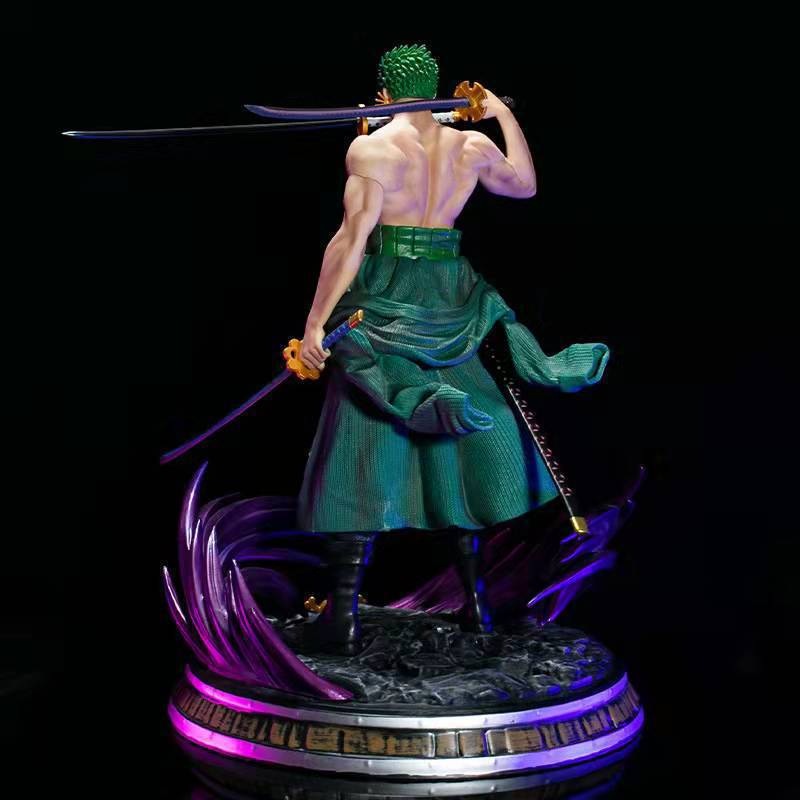 One Piece Jumbo Phantom Zoro Two Head Sculpts Included Anime Figure Model Statue Collection Desktop Decoration Ornament