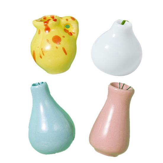 4/5/6/8/9/10/12/14Pcs/Set 3D Flower Vase Fridge Magnet Home Office Kitchen Locker Refrigerator Mini Ceramic Vase Magnetic Decoration Ornament