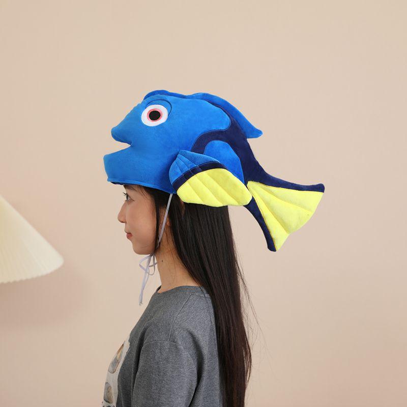 

Морские животные, головной убор с головой рыбы-колючки, шляпа, реквизит для фото, мультяшный головной убор, реквизит для выступлений 45*21CM0.17kg