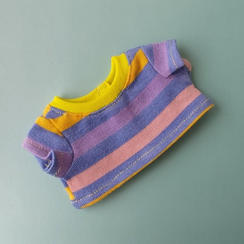 Doll Clothing Plush With Macaron Colored T Shirt And Work Pants For Gift