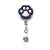 Silicone Plastic Badge Clip Cute  Paw Badge Reel Crocodile Clip Badge Reel Telescopic Swivel Alligator Clip For Lanyards Id