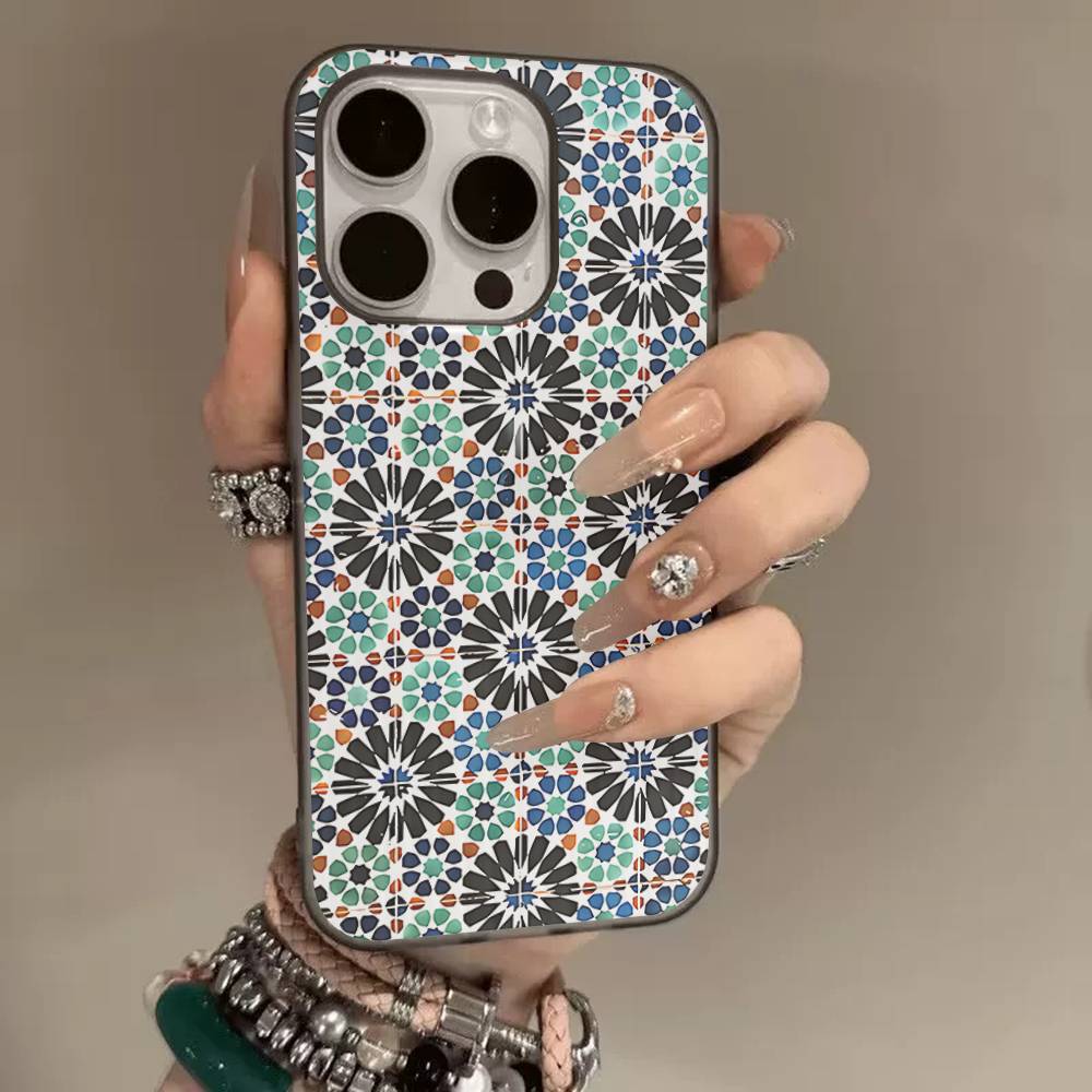 Moroccan Tile For IPhone 17 16 15 14 Plus 13 12 11 Pro Max With Shockproof Protective Phone Cover