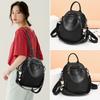 Bag Women's Bag New Korean Version Trendy Backpack Pu Simple Large-capacity Shoulder Bag Premium Female Student Schoolbag
