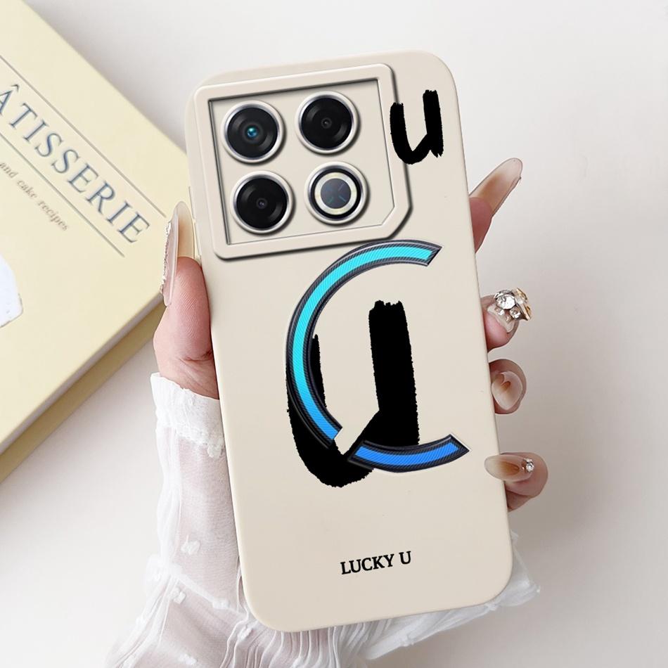 For Infinix GT 20 Pro X6871 Lucky Initial Letter Phone Case For Infinix GT20 Pro 5G Soft Silicone Shockproof Cases