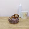 Paperweight Color Crystal Pumpkin Figurine Decorative Desktop Pumpkin Sculpture  Fall