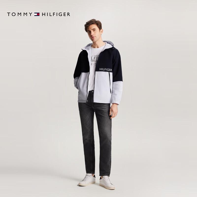 Tommy Hilfiger Men's Reversible Colorblock Hooded Windbreaker Jacket
