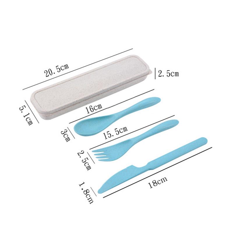 Set di posate alla moda, set di posate da viaggio, utensili portatili con custodia, set di forchette, cucchiai e coltelli