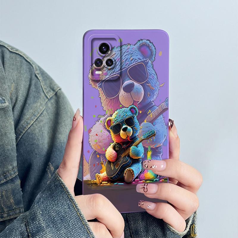 For Vivo V20 Phone Case Cute Astronaut Soft Silicone Lens Protective Back Cover for VivoV20 V2024 V2025 Coque Vivo v 20 Shells