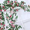 Rose Flower Vine Greenery for Air Conditioner Pipe Decoration and Wall Covering