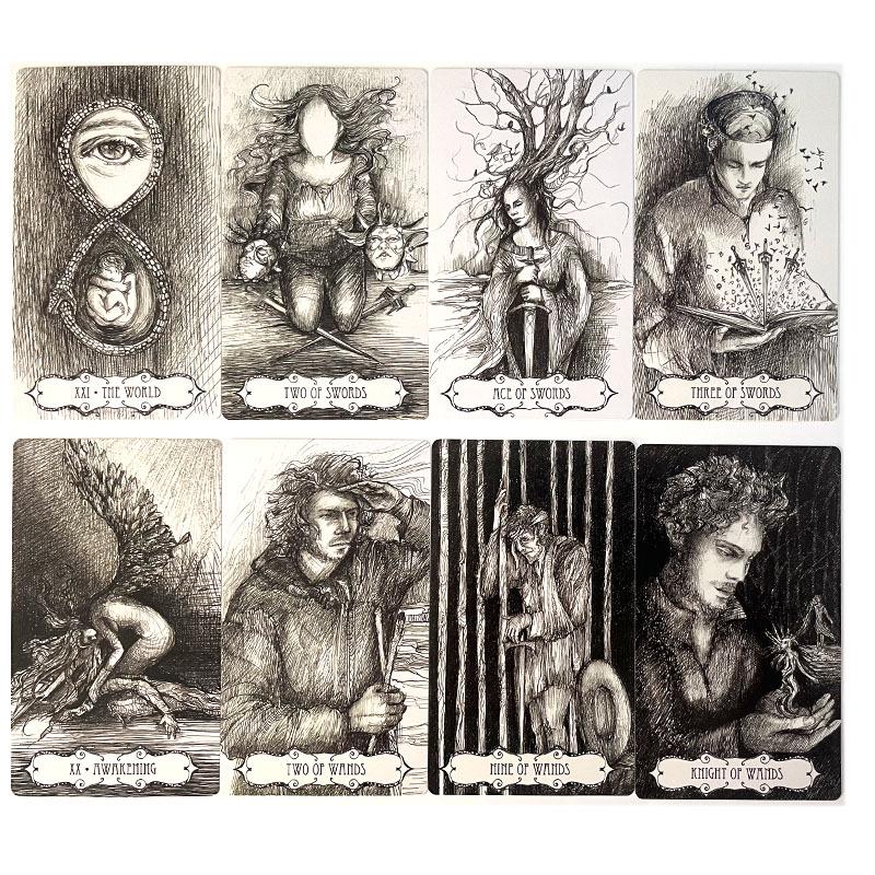 12x7cm Ethereal Vision Tarot Cards - Big Rabbit Christmas Eve Illusion Abyss
