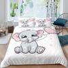 Color Elephant 3D Bedding Home Textiles Three-piece Set Bedding Duvet Cover