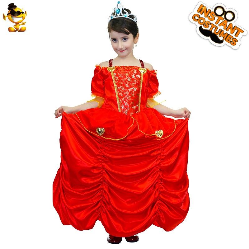 Little girl child princess dress, girl European princess stage show party costume cosplay halloween