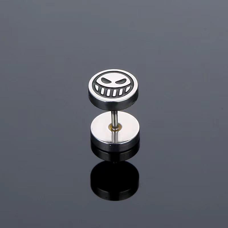 

Крутые серьги-гвоздики из титановой стали, винтажные, с улыбающимся лицом, забавные серьги для женщин и мужчин, изящные ювелирные изделия, подарок