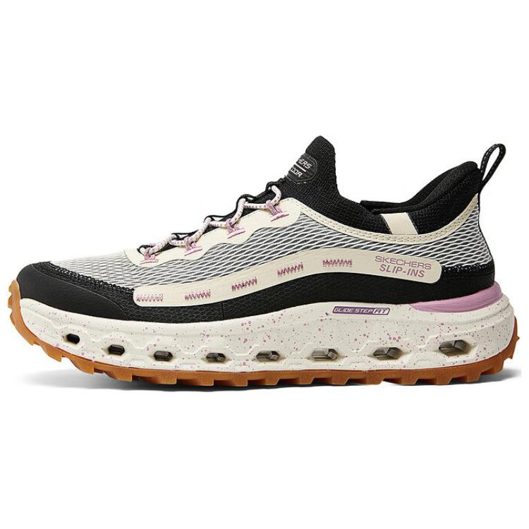 Skechers Glide-Step At Comfortable Versatile Low-Top Casual Shoes Women sneaker Beige Black 180056-NTPK 35