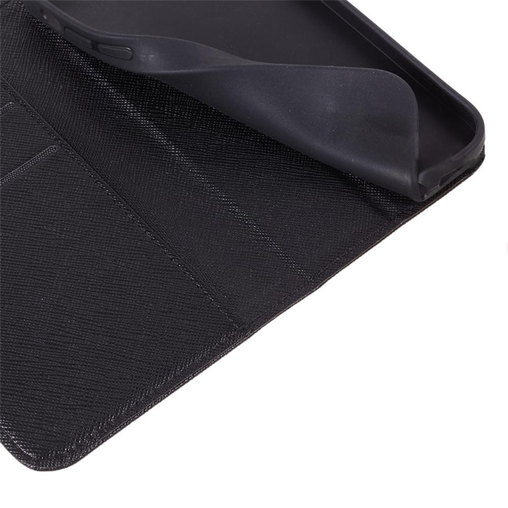 For iPhone 17 Case Cross Texture Leather Phone Cover Hidden Magnetic