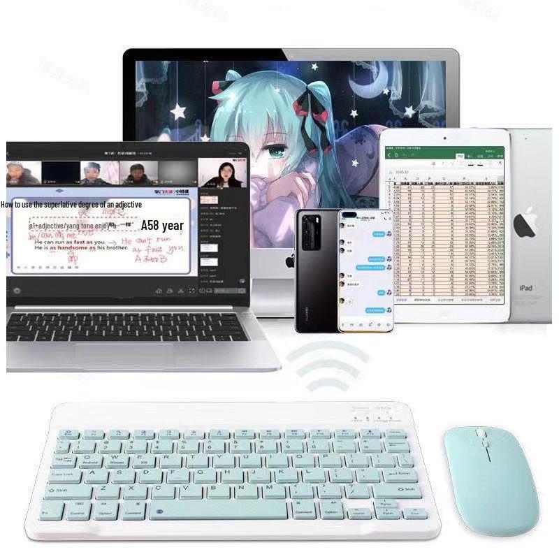 Abnehmbare Magnetische Tastaturhülle mit vier Haken für 7", 10" und 11" iPads und Universelle Tablets