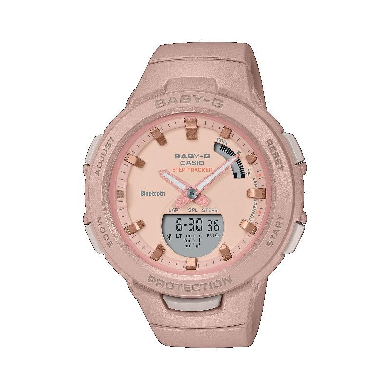 

Casio Men s Resin 100M Water Resistant Digital Shock Resistant Quartz Watch BSA-B100CS-4A красный