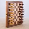 Magnetisches Schachspiel aus Holz mit Klappbrett und Schachfiguren | Schachbrett-Set