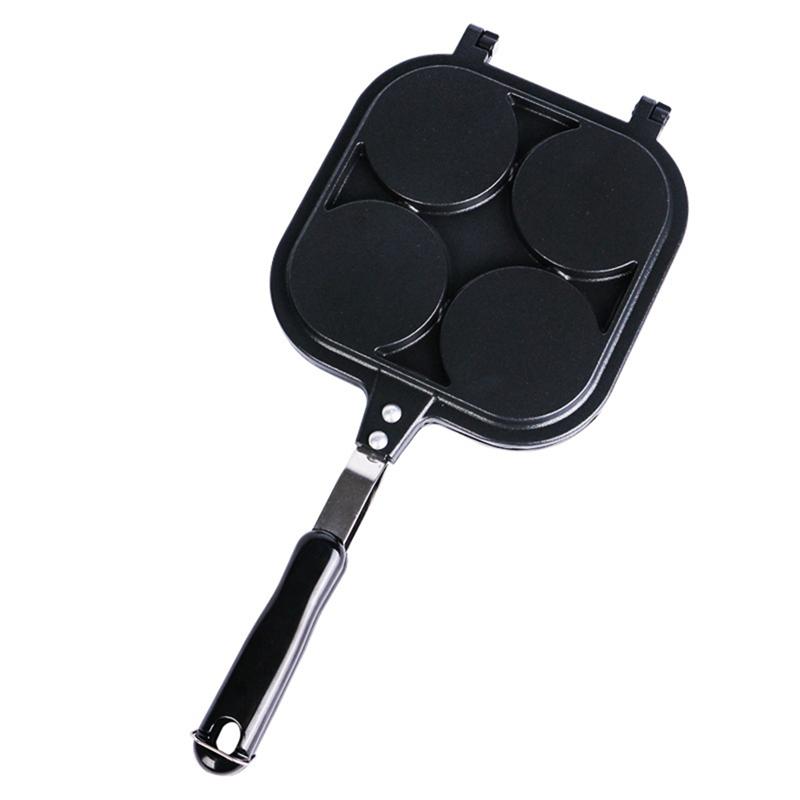 M-Modern-Egg Frying Pan Double-Sided Pancake Shape Griddle Pan Pancake Pan Mini Pancake Mold Pan чёрный