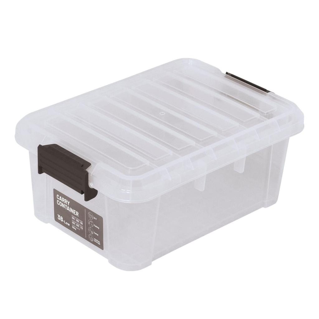 Greenpal Carry Container Storage Case for Car Camping Outdoor Cargo Made in Japan 38Low 27 x 38 x 16 Trunk, Gear, Use, Storage, (Clear, (approx. cm))