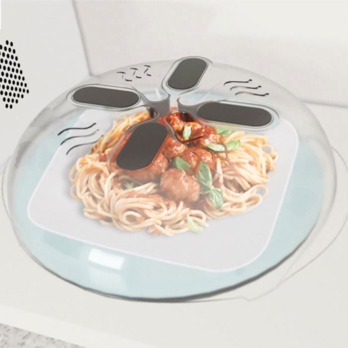 Couvercle pour micro-ondes - HOVER COVER - Anti-pulvérisation - 30cm - Transparent