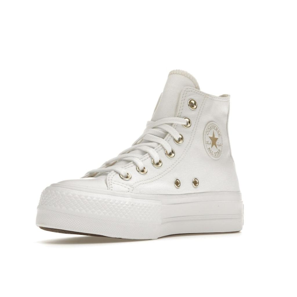 Converse Chuck Taylor All Star Platform Høy Hvit Dame Sneakers Gull 568380C