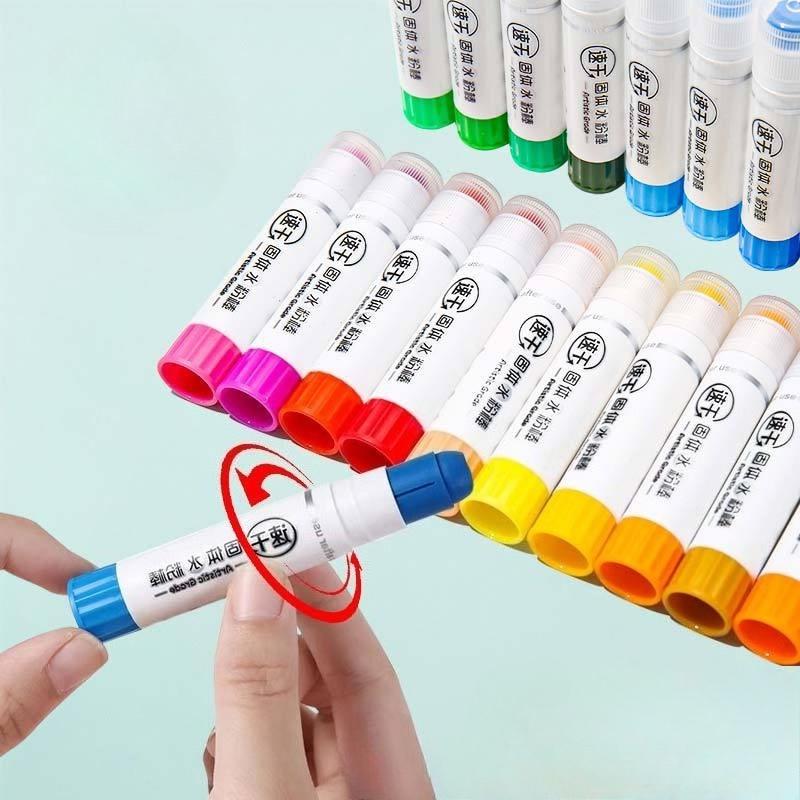 Water-soluble Quick-drying Solid Gouache Stick Special Painting Watercolor Pen for Students and Children