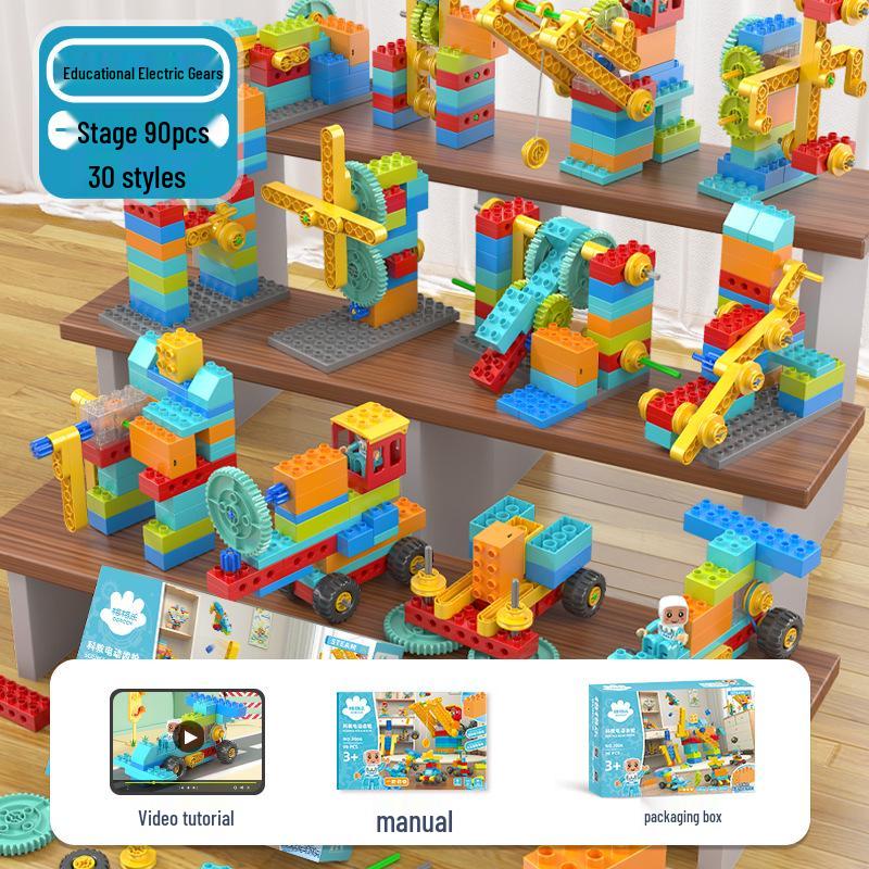 Large Particle Mechanical Gear Building Blocks Toy - Educational Assembly Robot for Children