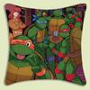 NNinja Turtles Pillow Covers Cartoon Sofa Decorative Home Doublesided Printing Short Plush Cute Cushion Cover