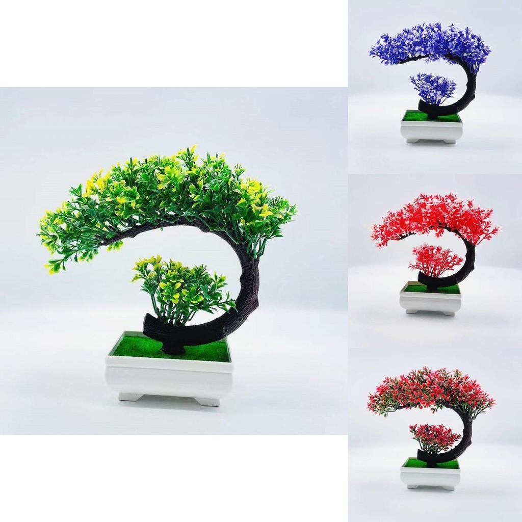 Pinus Hwangshanensis Plastik Bonsai Dekorative Pflanze mit Blüte für Heim- und Büroausstellung