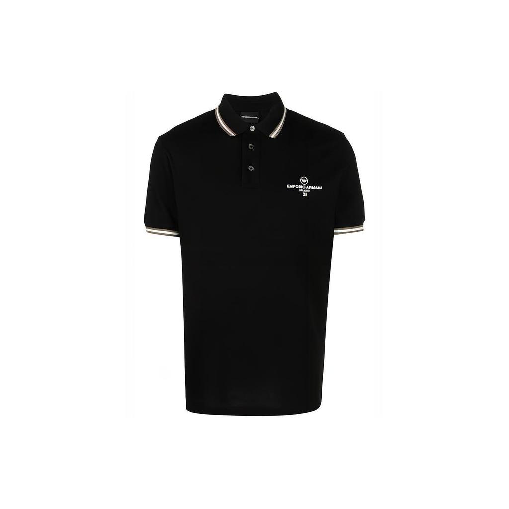 EMPORIO ARMANI SS22 Polo Shirt Men's Black 3L1FAG-1JTKZ-0999