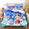 Luxury  New 3D Print Game Genshin Impact Bedding Sets Keqing Xiao Duvet Cover Set Single Full Queen King Size Bed Linen