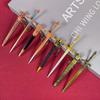 4.7inch 4pcs Elden Katana Metal Damascus Sword Anime Elden Ninja Knife Real Size Japanese Katana Original Samurai Sabre Perfect Toy