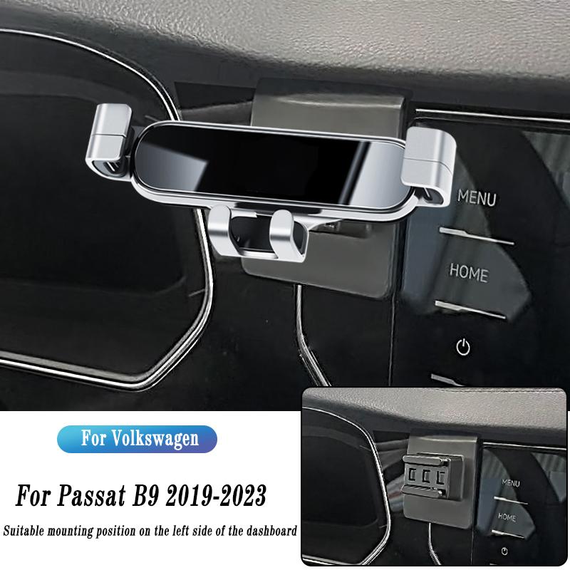 Car Phone Holder For Volkswagen Passat B7 B8 B9 2011-2022 Gravity Navigation Bracket GPS Stand Air Outlet Clip Rotatable Support