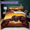 1PC Elephant Theme Bedding Quilt Set Quilt Cover Pillowcase Home Decoration Birthday Gift (1 * duvet cover + 2 * pillowcase, without core)A15